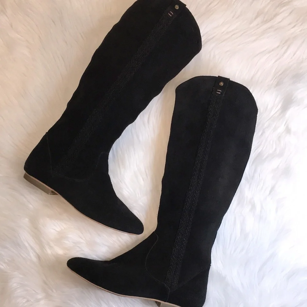 Reef | Arabian Braid Black SuedeTall Boots